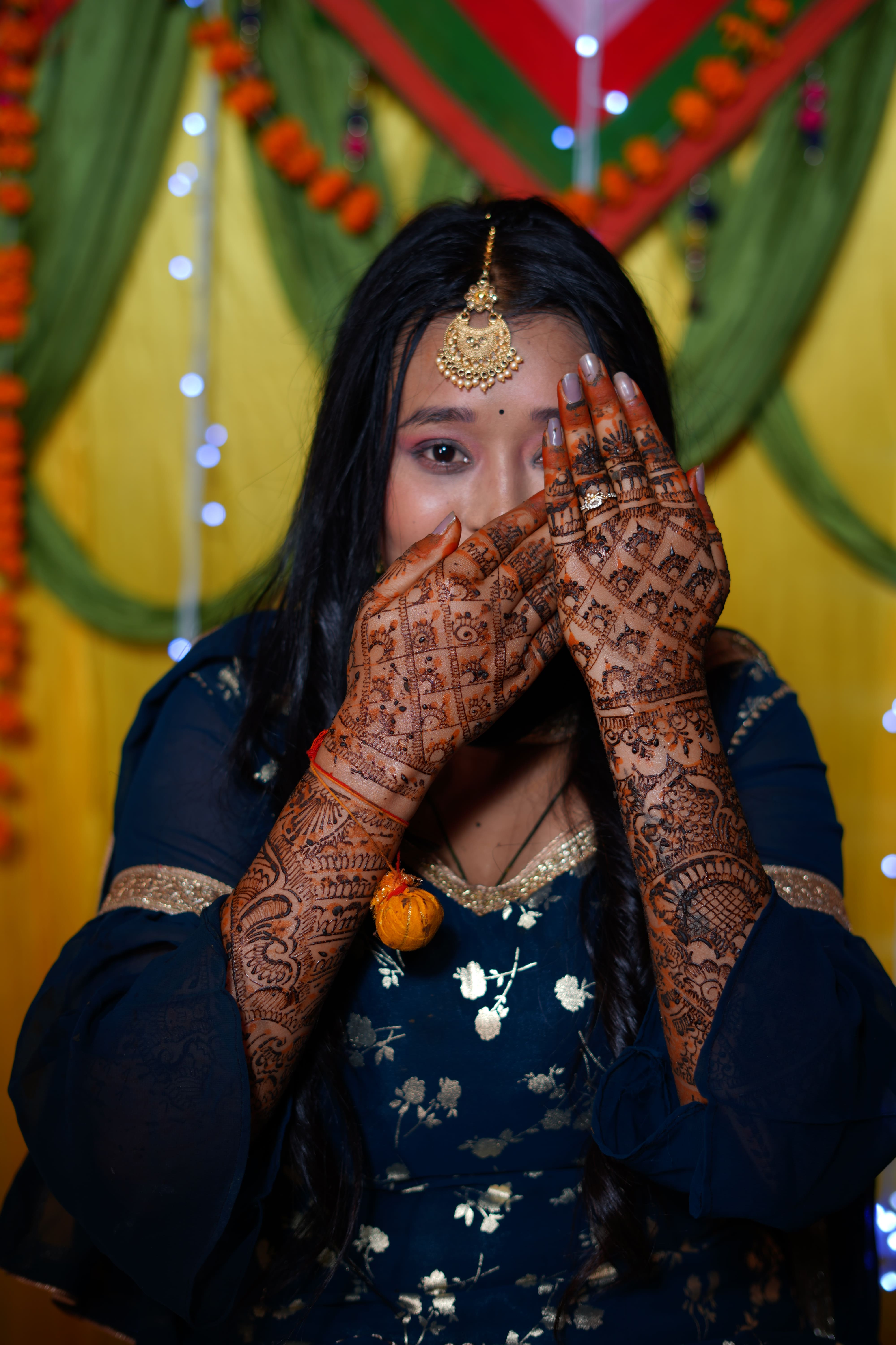 Mansi Srivastava mehendi ceremony photos: Bride-to-be Mansi Srivastava dons  a rose blue lehenga for her mehendi; looks stunning